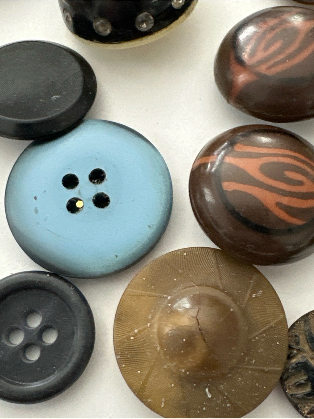Lot Antique Bakelite Shell Coat Sewing Buttons Collection - Picture 6 of 16